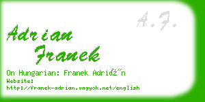 adrian franek business card